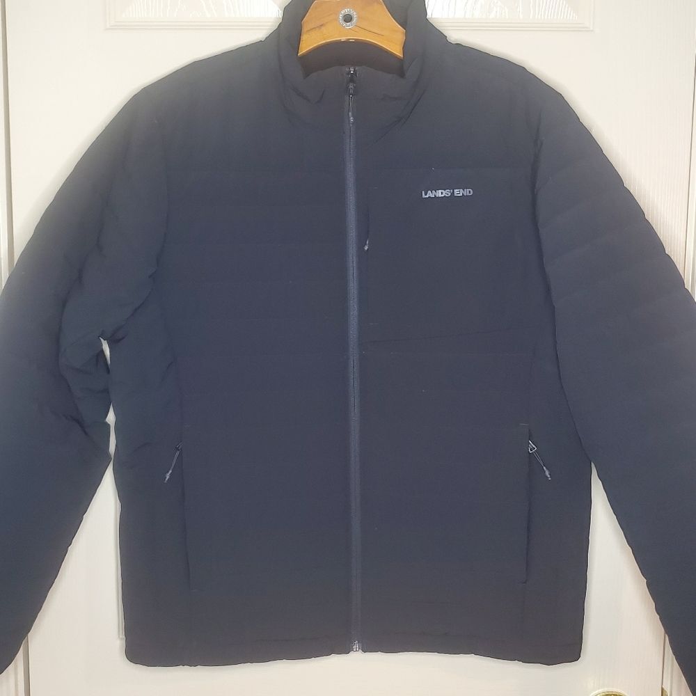 Lands End Men's Down Insulated Bomber Jacket Size M